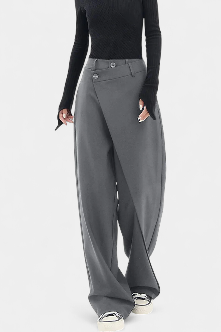 Oaklyn | Pantalones Rectos con Drapado Moderno