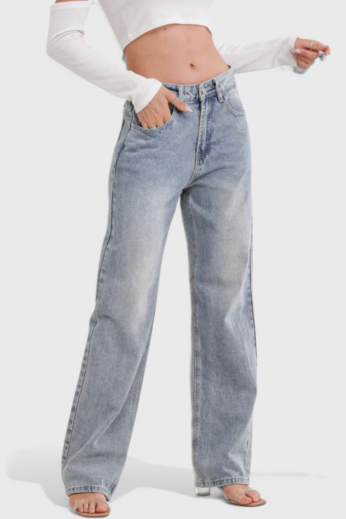 Roxy | Jeans Vintage Desgastados de Cintura Alta