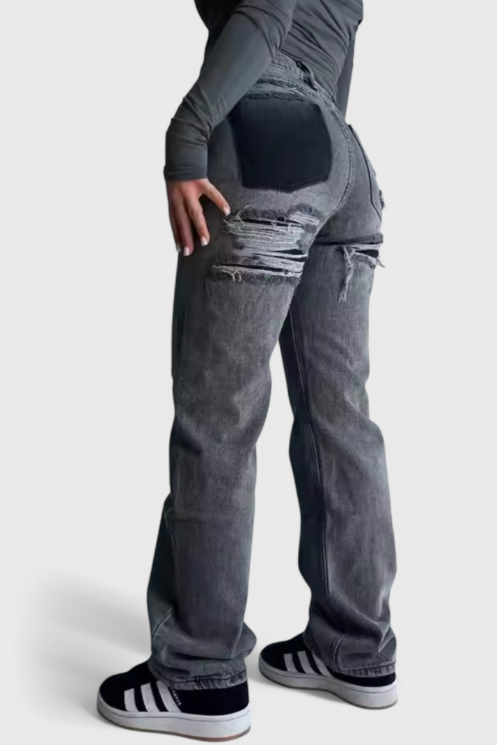 Roxy | Jeans Vintage Desgastados de Cintura Alta
