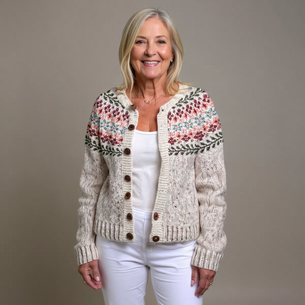 Madelyne | Chaqueta de punto vintage islandesa