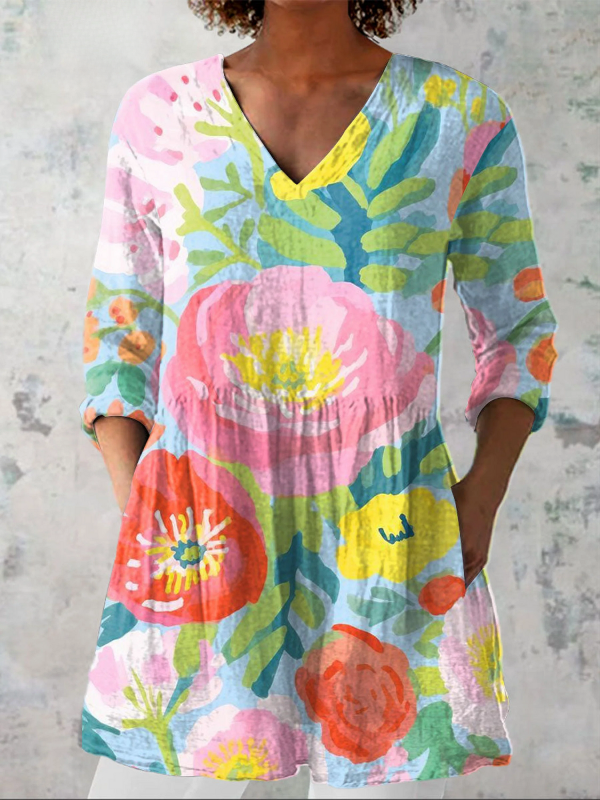 Juliette | Camisa Larga con Escote en V