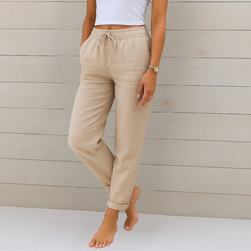 ELORA | PANTALONES DE LINO TRANSPIRABLE DE PRIMERA CALIDAD - ZYRO