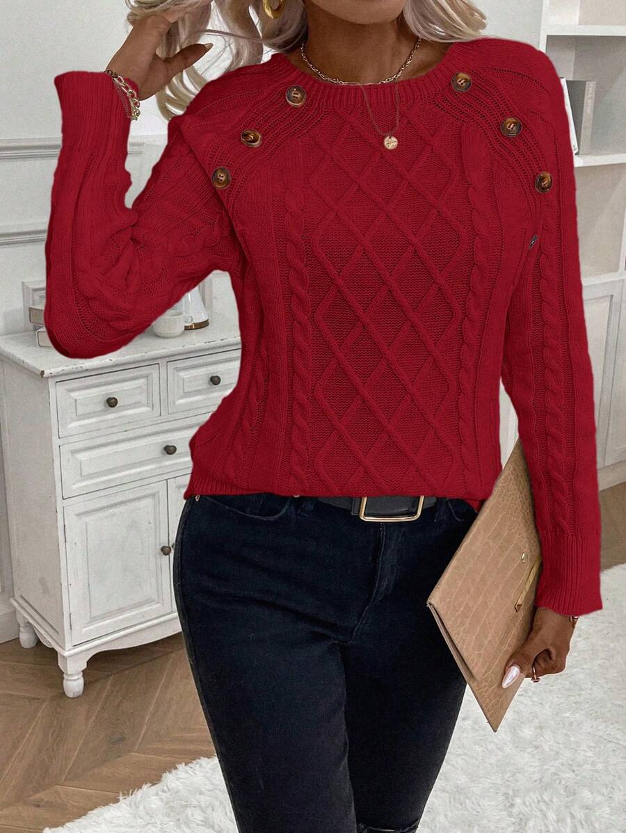 Clara | Jersey de Punto con Botones para Damas