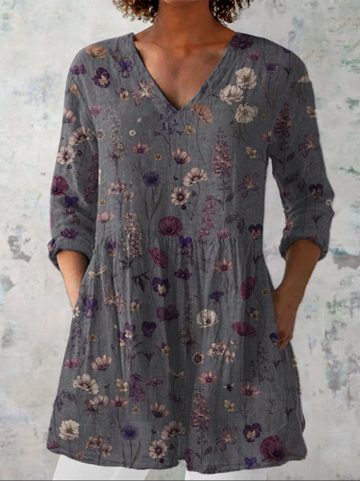 Kassidy | Camisa Larga con Escote en V