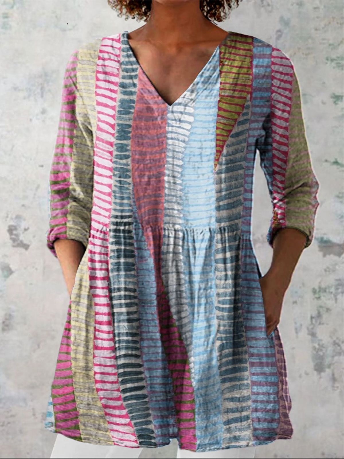 Danica | Camisa Larga con Escote en V