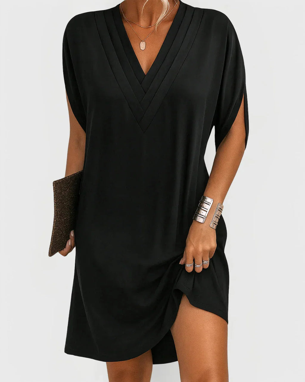 AFRODITA | VESTIDO ELEGANTE CON CORTE FAVORECEDOR Y ESCOTE EN V - ZYRO