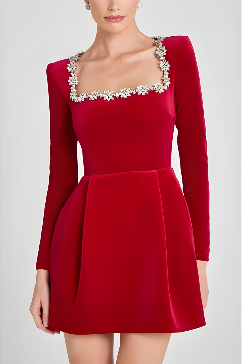 Noelle™ | Vestido de cóctel de terciopelo clásico