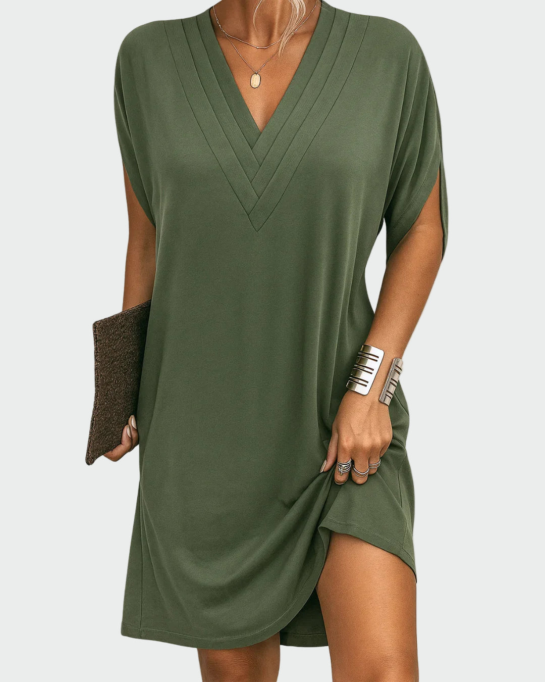 AFRODITA | VESTIDO ELEGANTE CON CORTE FAVORECEDOR Y ESCOTE EN V - ZYRO