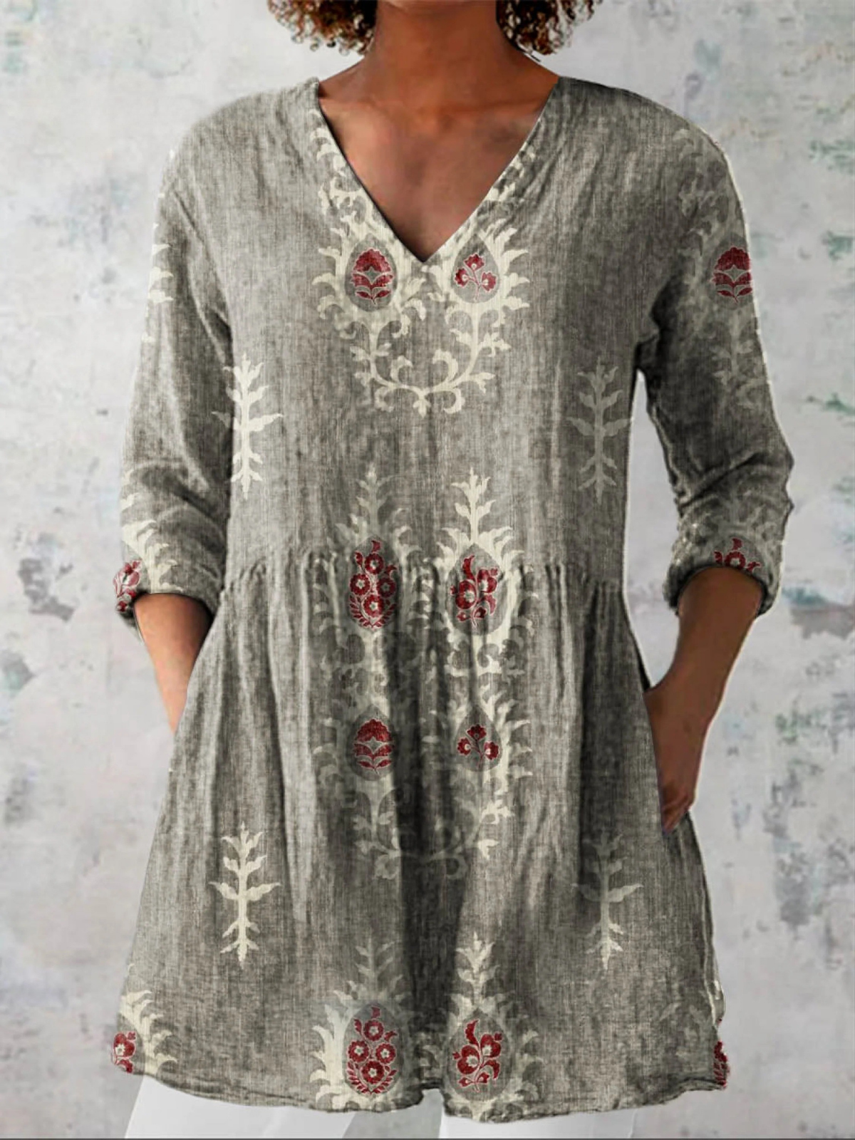 Maeve | Camisa Larga con Escote en V