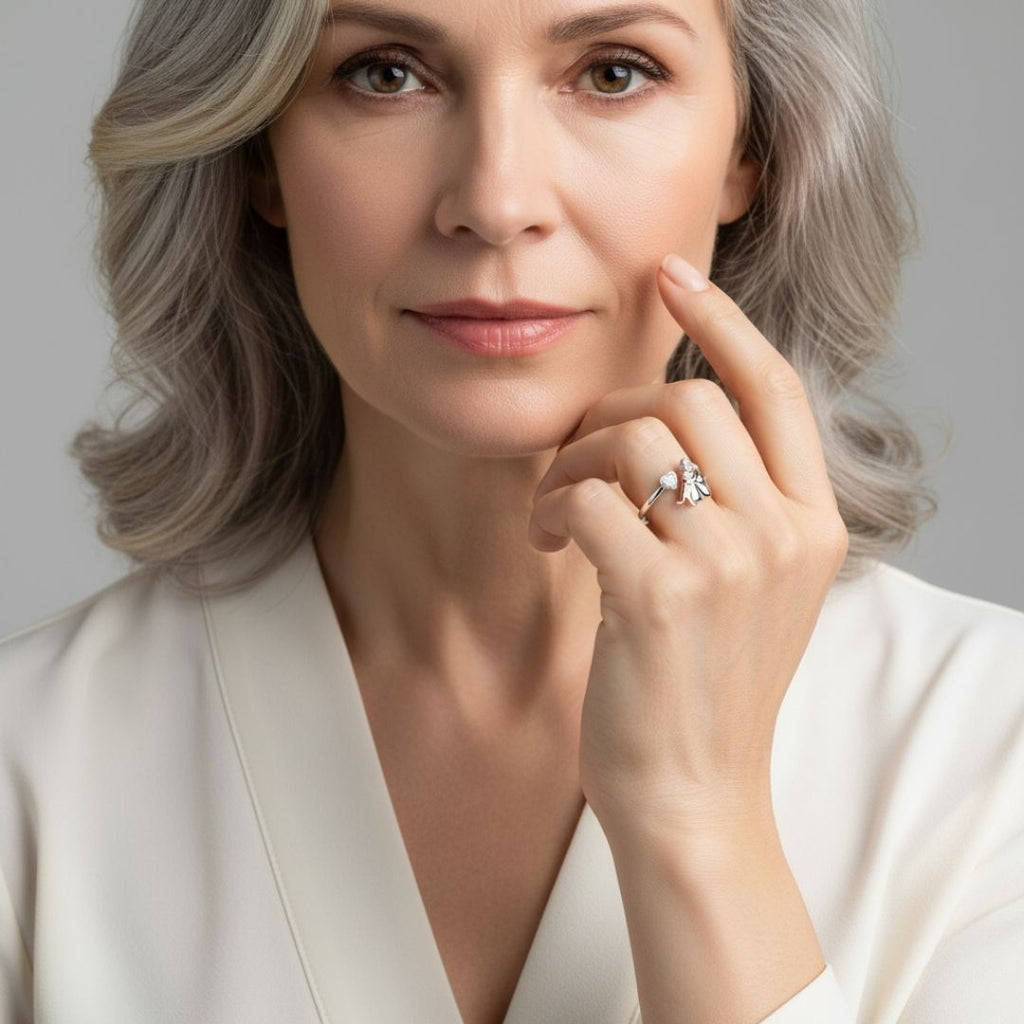 Anne | Anillo con Icono de Perro (Rosa)