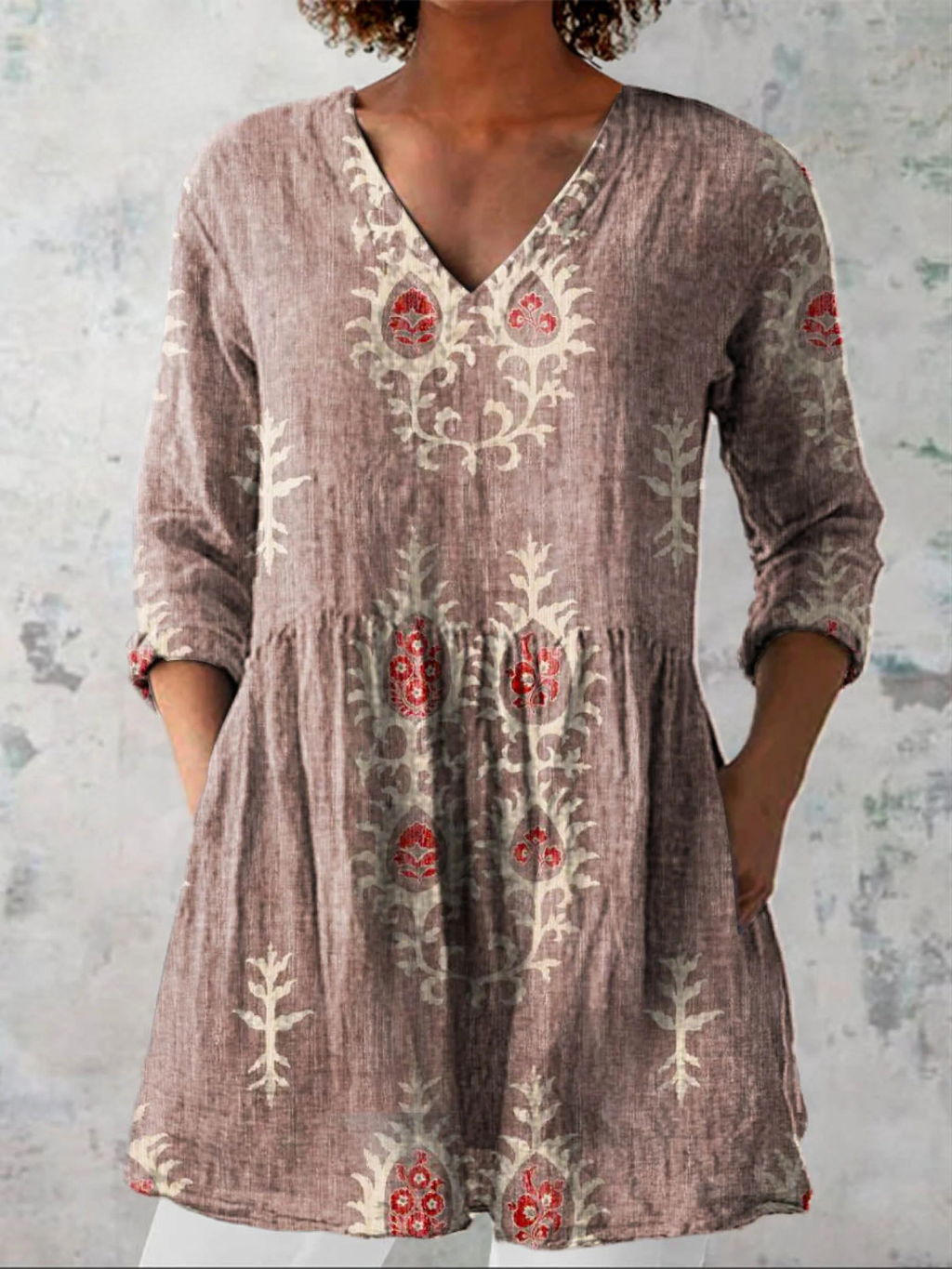Maeve | Camisa Larga con Escote en V