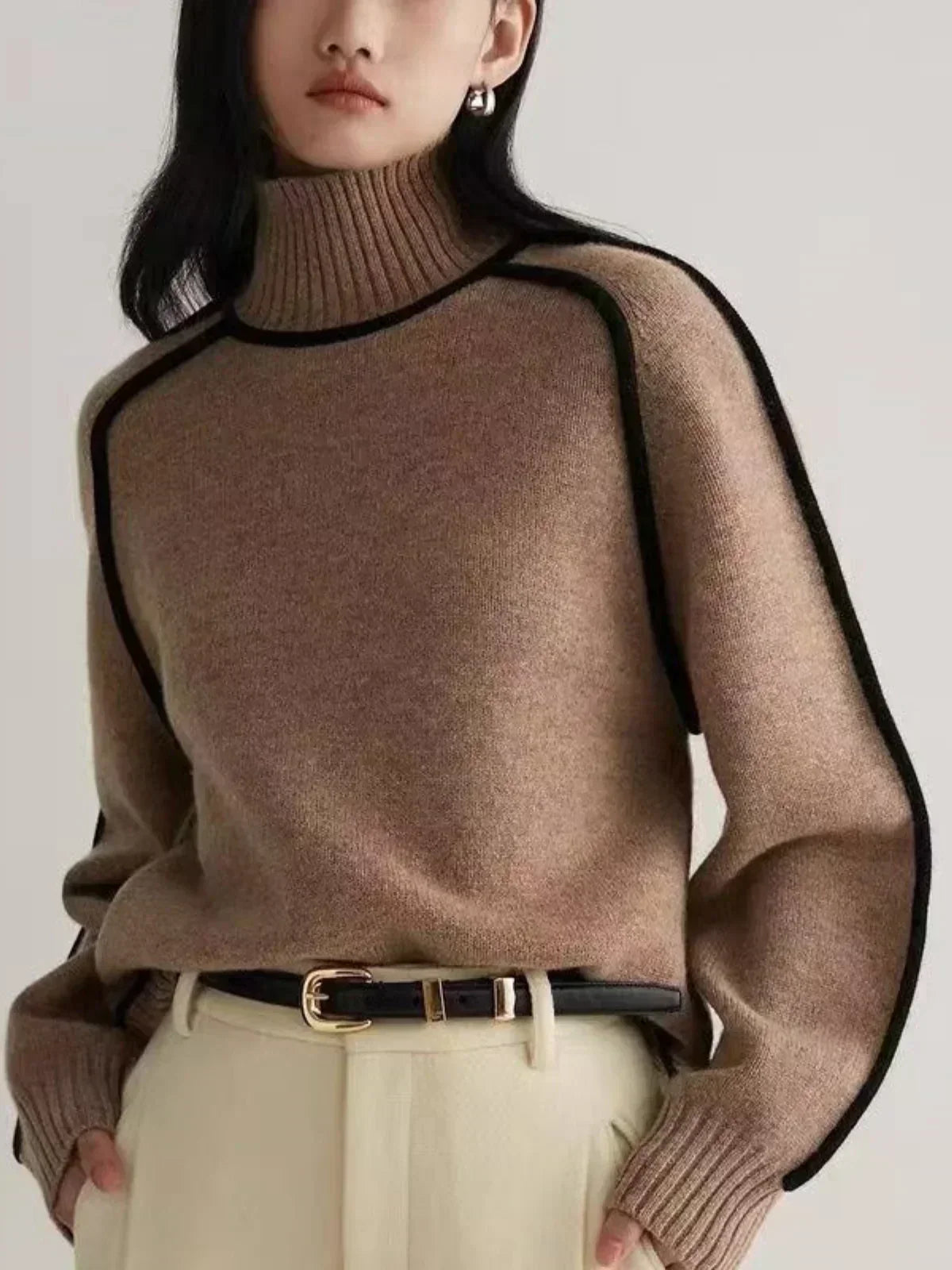 Donna | Elegante suéter de cuello alto