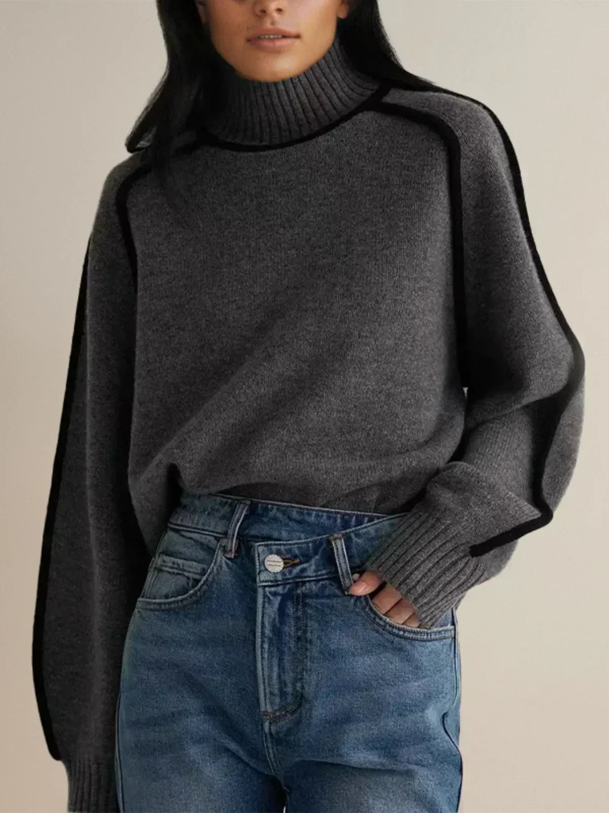 Donna | Elegante suéter de cuello alto