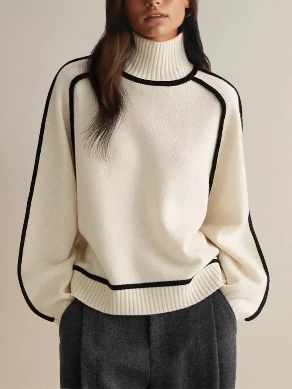 Donna | Elegante suéter de cuello alto