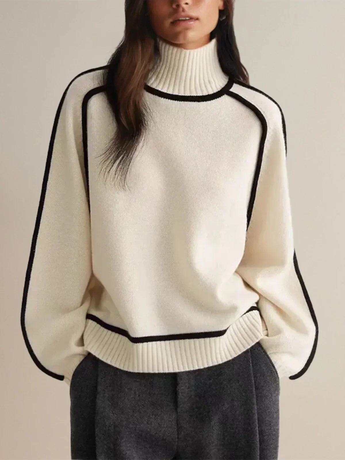 Donna | Elegante suéter de cuello alto
