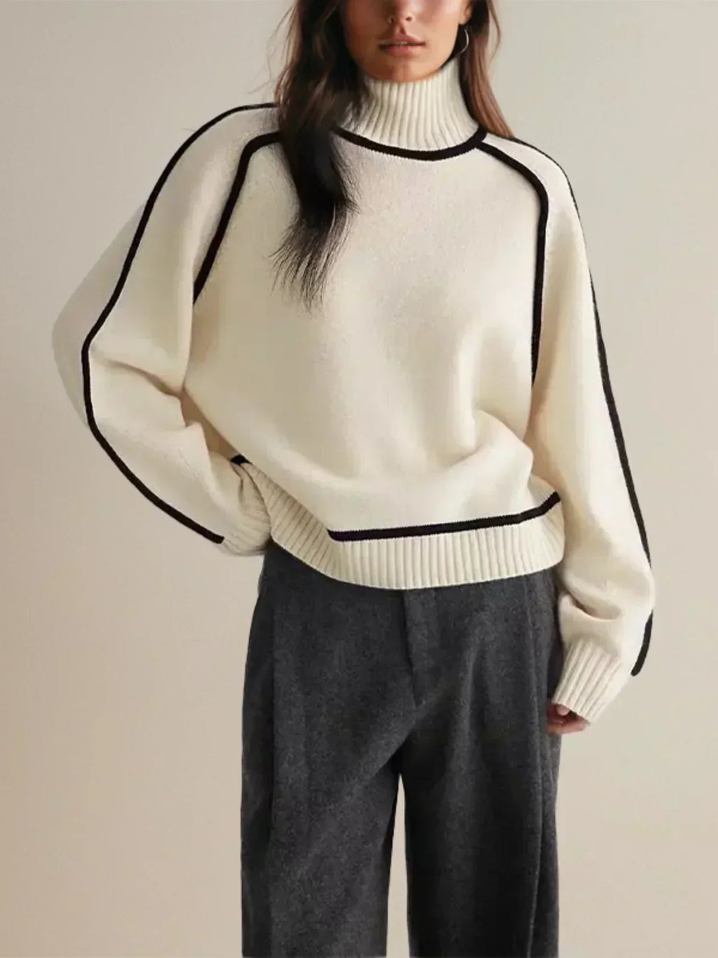 Donna | Elegante suéter de cuello alto