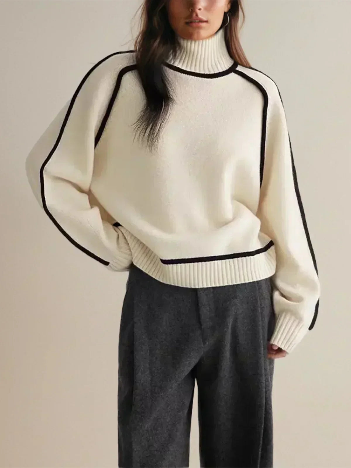 Donna | Elegante suéter de cuello alto
