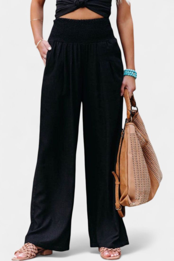 Lexia | Pantalón de Algodón y Lino con Corte Fluido y Elegancia Natural