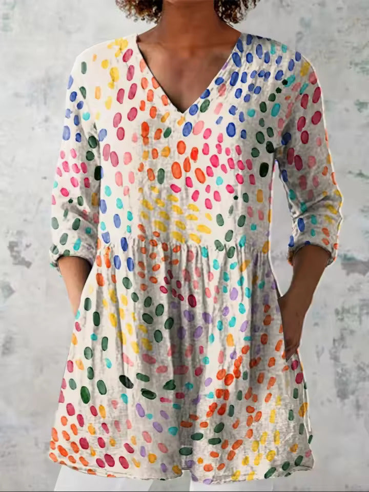 Ines | Camisa Larga con Escote en V