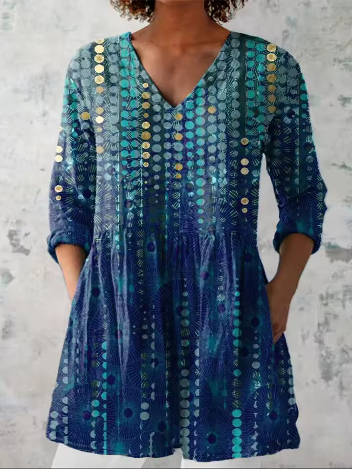 Lilia | Camisa Larga con Escote en V