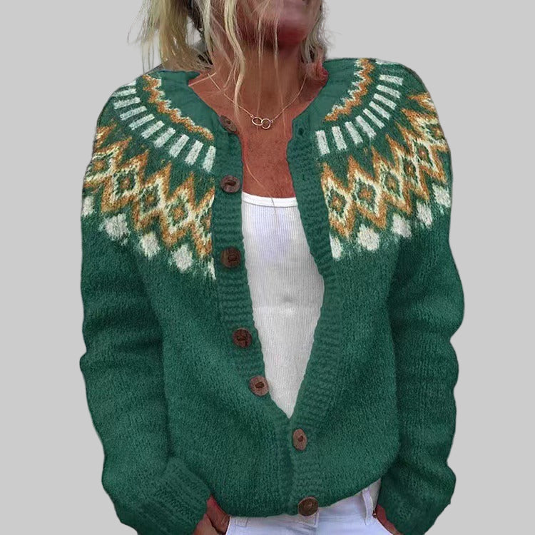 Natalia | Chaqueta de punto vintage islandesa