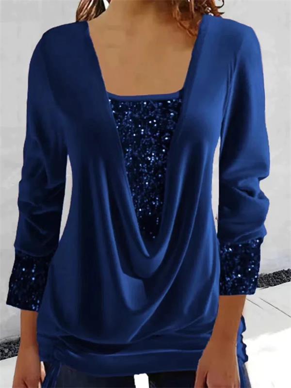Arla™ | Blusa moderna con capa de lentejuelas