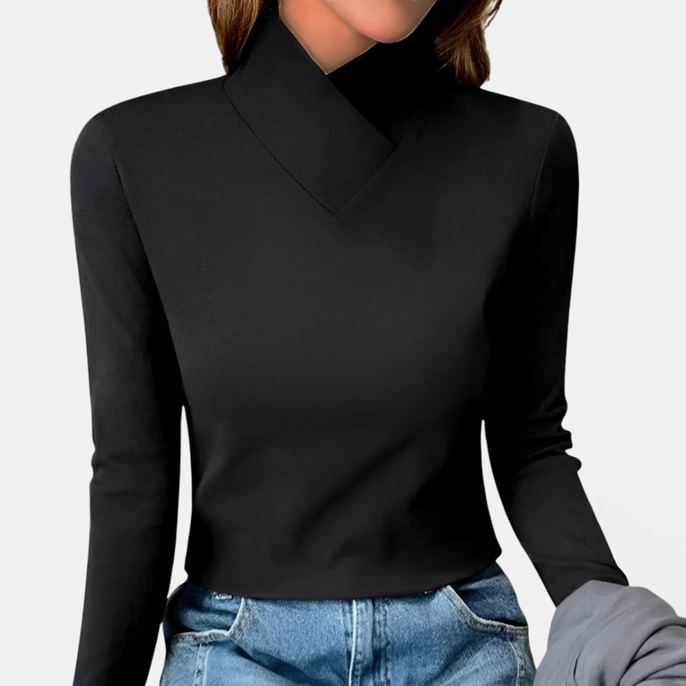 Stazia | Jersey de cuello alto elegante