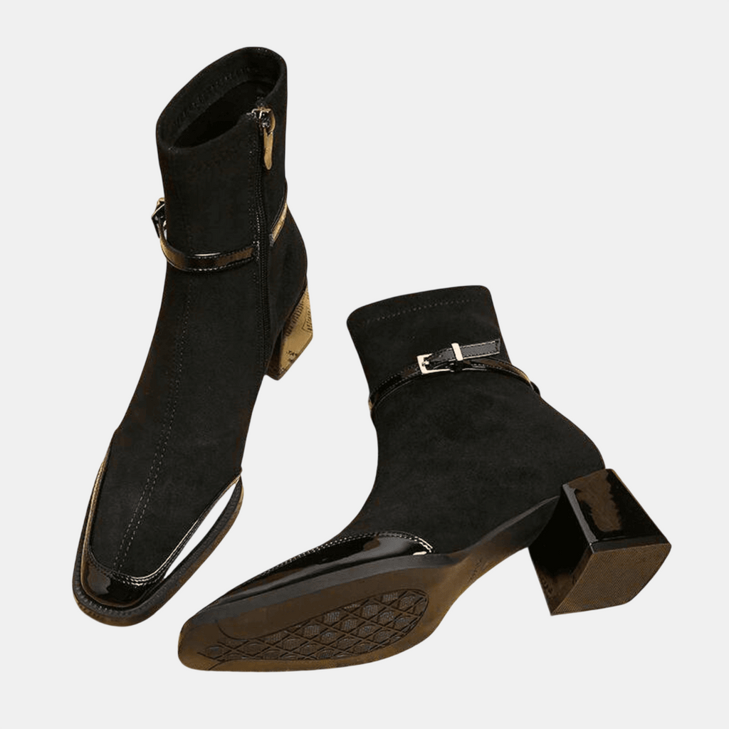 Leonor | Botines de Ante con Hebilla