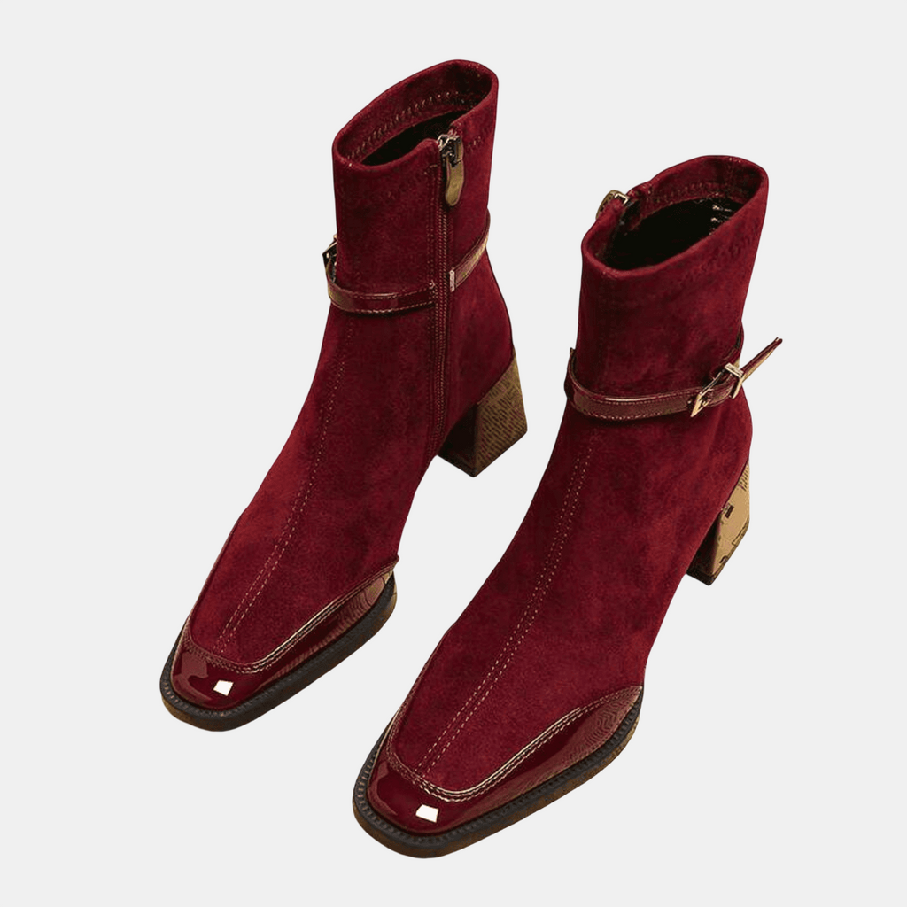 Leonor | Botines de Ante con Hebilla